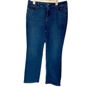 Talbots Womens 16P Straight Leg Jeans Medium Wash Denim Everyday Comfort